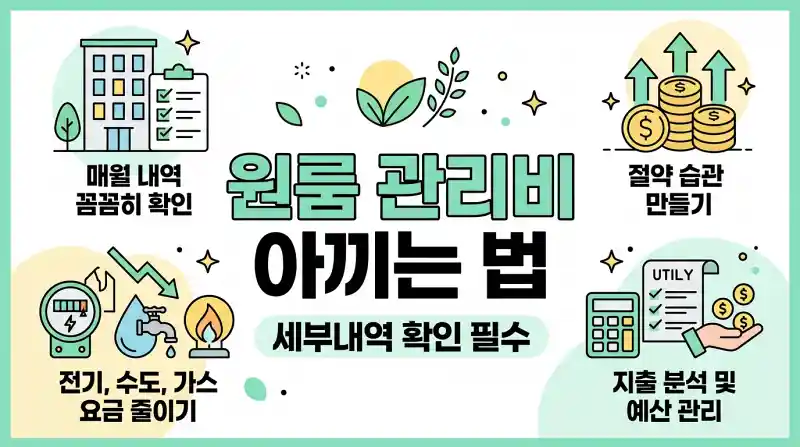원룸 관리비 아끼는 법: 세부내역 확인 필수 체크