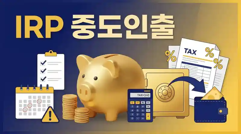 퇴직연금 IRP 중도인출 사유와 세금 필수 정리