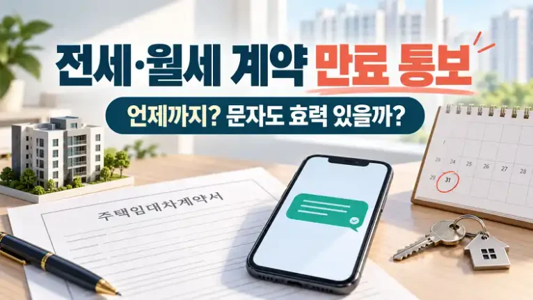 전세·월세 계약 만료 통보 시기와 문자 효력 안내
