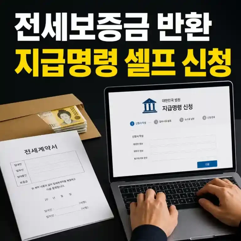 전세보증금을 돌려주지 않는 임대인에게 법원 전자소송으로 지급명령을 신청해 보증금을 돌려받는 임차인