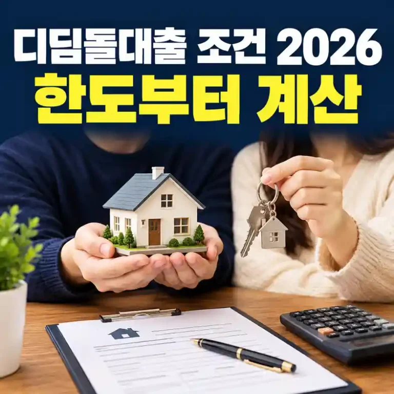 디딤돌대출 조건 2026 기준 소득과 순자산, 주택가격을 계산기로 확인하는 무주택 부부