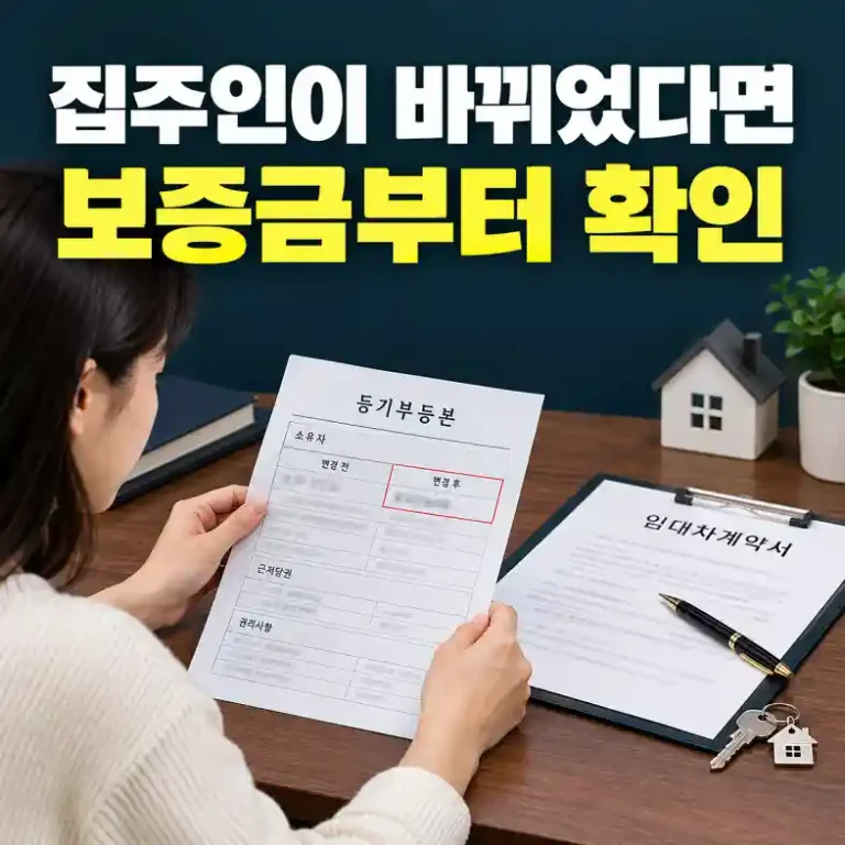 집주인 바뀌면 전세계약이 어떻게 되는지 등기사항증명서의 새 소유자를 확인하는 임차인